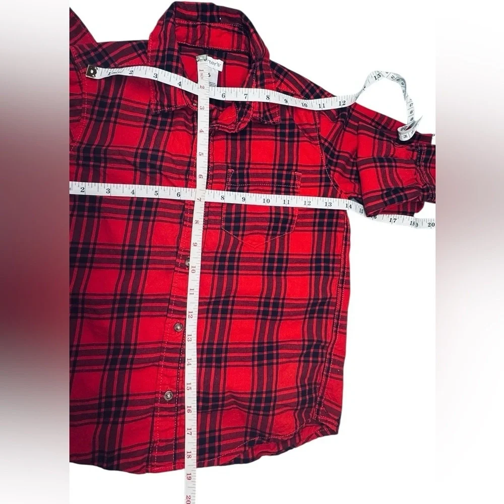 Carter’s Red & Black Plaid Flannel Shirt – Size 6